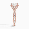 Oval Moissanite Floral Openwork Cathedral Engagement Ring