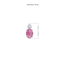 Oval Pink Tourmaline with Moissanite Accent Pendant Necklace