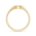 Oval Shape Curved Pavé Moissanite Men’s Signet Ring