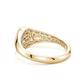 Oval Shape Curved Pavé Moissanite Men’s Signet Ring