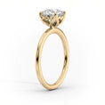 Oval Lab-Grown Diamond Petal Prongs Solitaire Engagement Ring