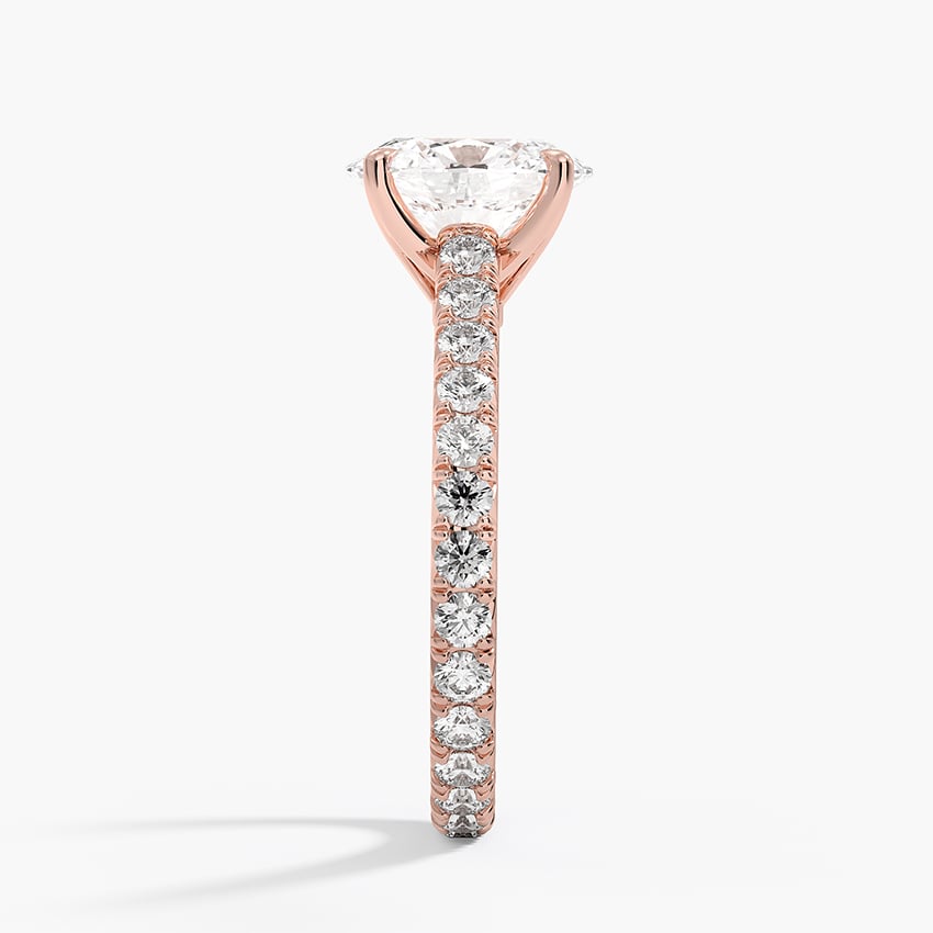 Oval Cut Eternity Moissanite Engagement Ring