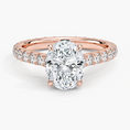 Oval Cut Eternity Moissanite Engagement Ring