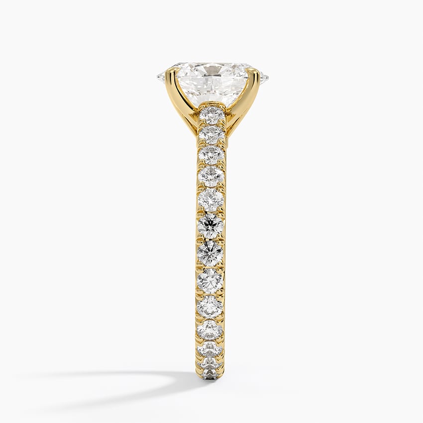 Oval Cut Eternity Moissanite Engagement Ring