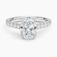 Oval Cut Eternity Moissanite Engagement Ring