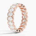 Load image into Gallery viewer, Oval Cut Eternity Moissanite Semi-Bezel Wedding Band–5.2 mm
