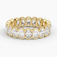 Load image into Gallery viewer, Oval Cut Eternity Moissanite Semi-Bezel Wedding Band–5.2 mm
