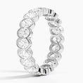 Load image into Gallery viewer, Oval Cut Eternity Moissanite Semi-Bezel Wedding Band–5.2 mm
