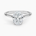 Custom Ring-2.5CT Moval Cut Hidden Halo Moissanite Engagement Ring