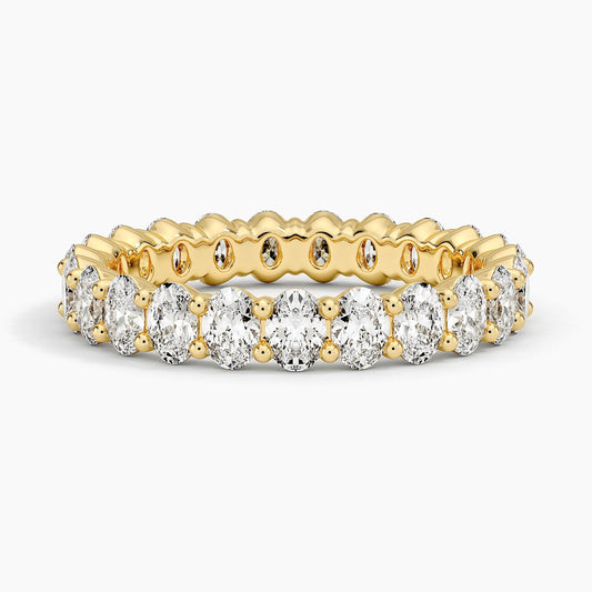 Oval Eternity Moissanite Wedding Band - 3.0 mm