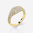 Pavé Moissanite Signet Ring