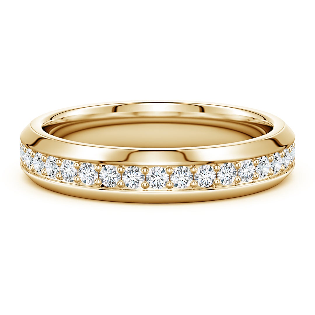Eternity Pavé Moissanite Men’s Wedding Band-5 mm
