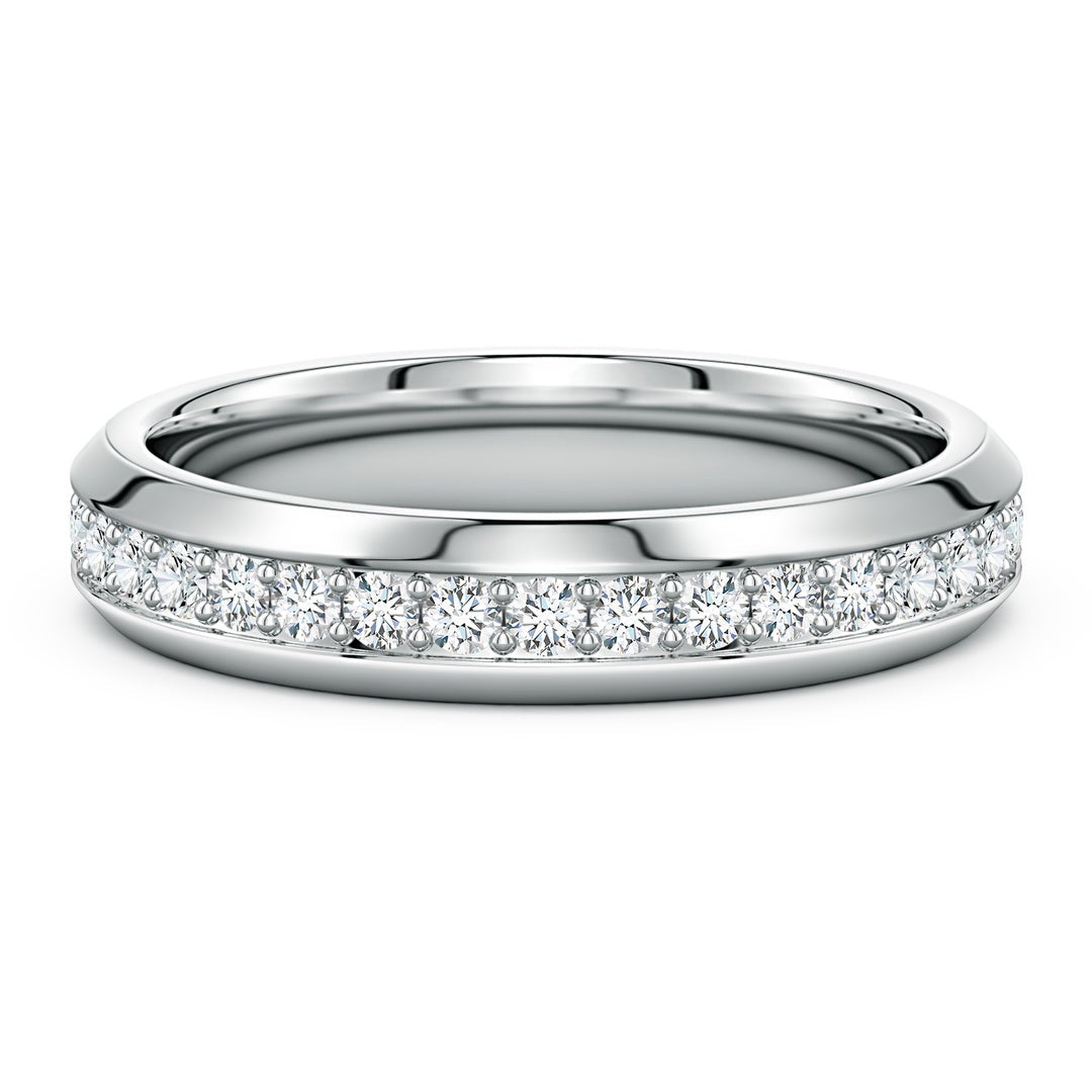 Eternity Pavé Moissanite Men’s Wedding Band-5 mm