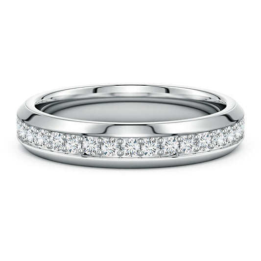 Eternity Pavé Moissanite Men’s Wedding Band-5 mm