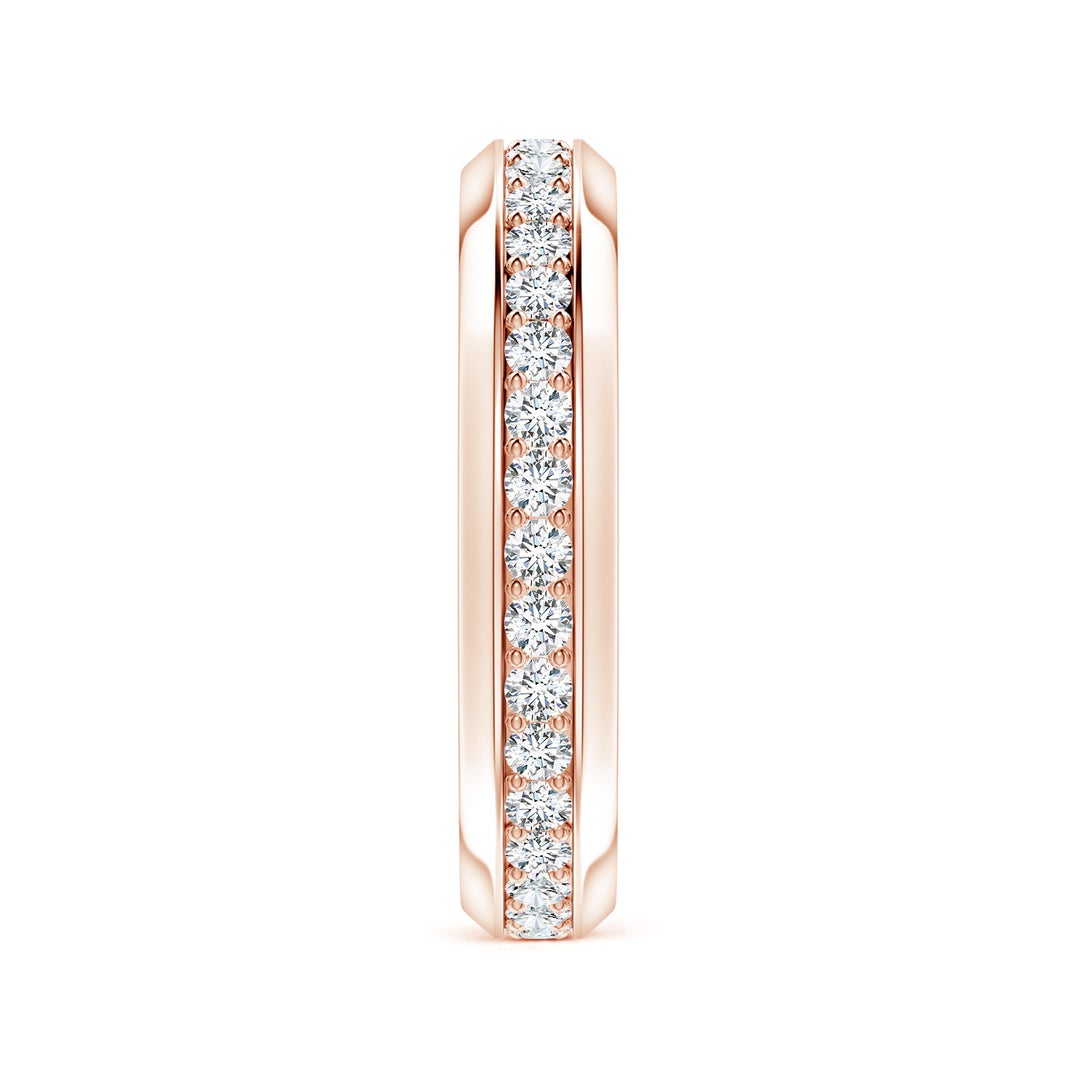 Eternity Pavé Moissanite Men’s Wedding Band-5 mm