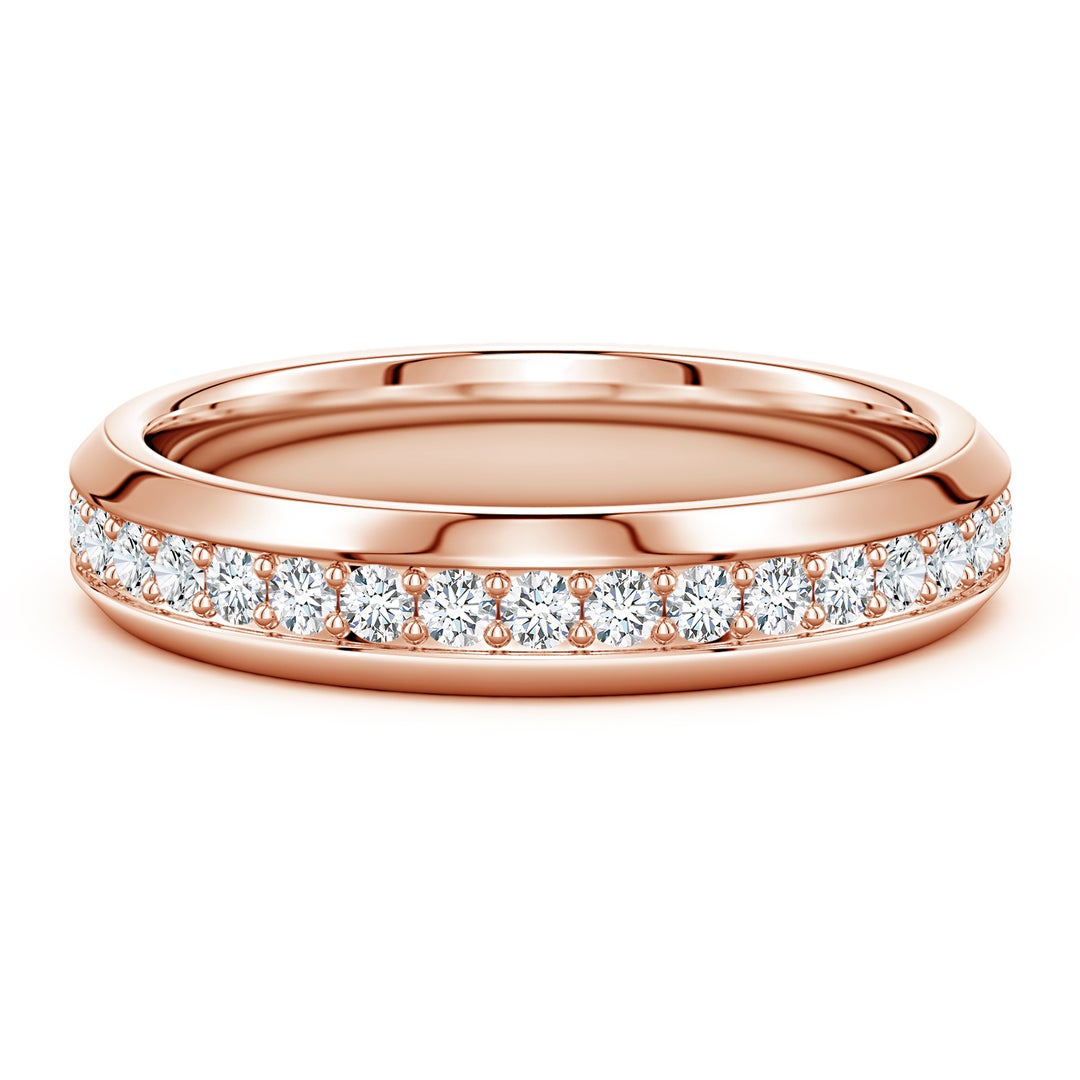 Eternity Pavé Moissanite Men’s Wedding Band-5 mm