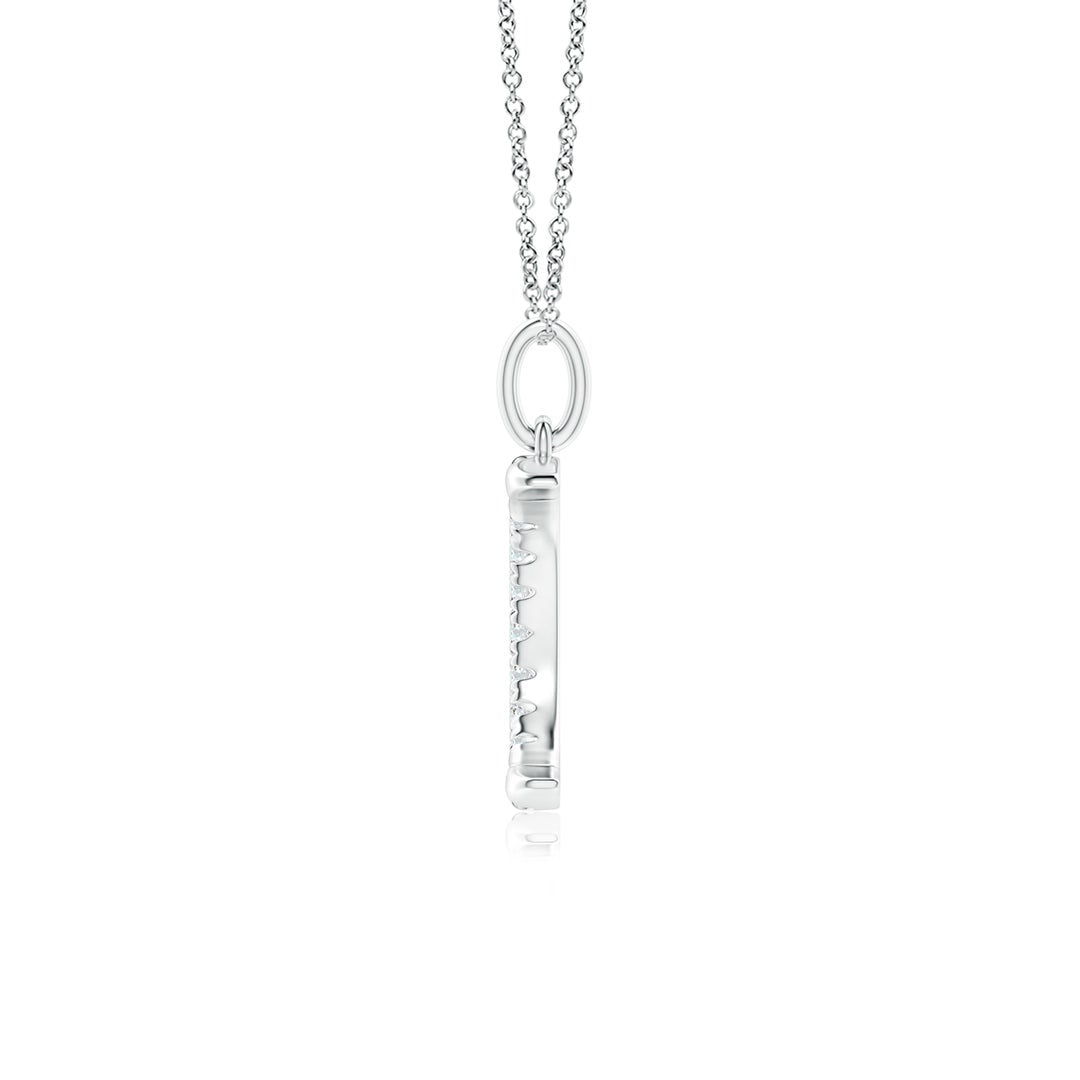 Pavé Moissanite Crescent Moon Pendant Necklace