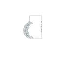 Pavé Moissanite Crescent Moon Pendant Necklace