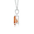 Pear-Cut Citrine Solitaire Pendant Necklace