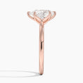 Pear Cut Petal Prong Solitaire Moissanite Engagement Ring