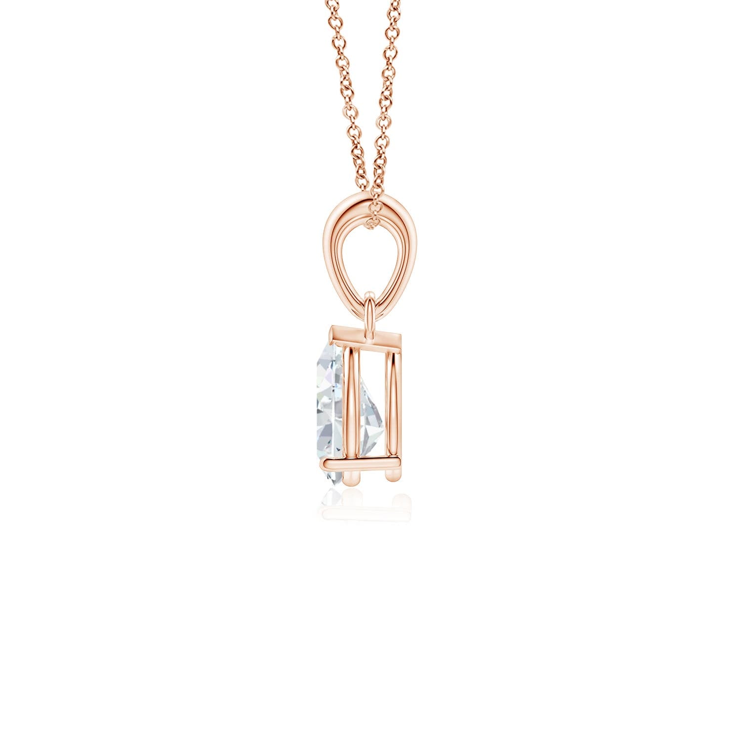 Pear Moissanite Solitaire Pendant Necklace