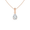 Pear Moissanite Solitaire Pendant Necklace