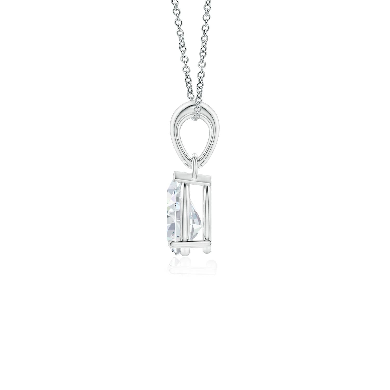 Pear Moissanite Solitaire Pendant Necklace