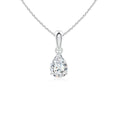 Pear Moissanite Solitaire Pendant Necklace