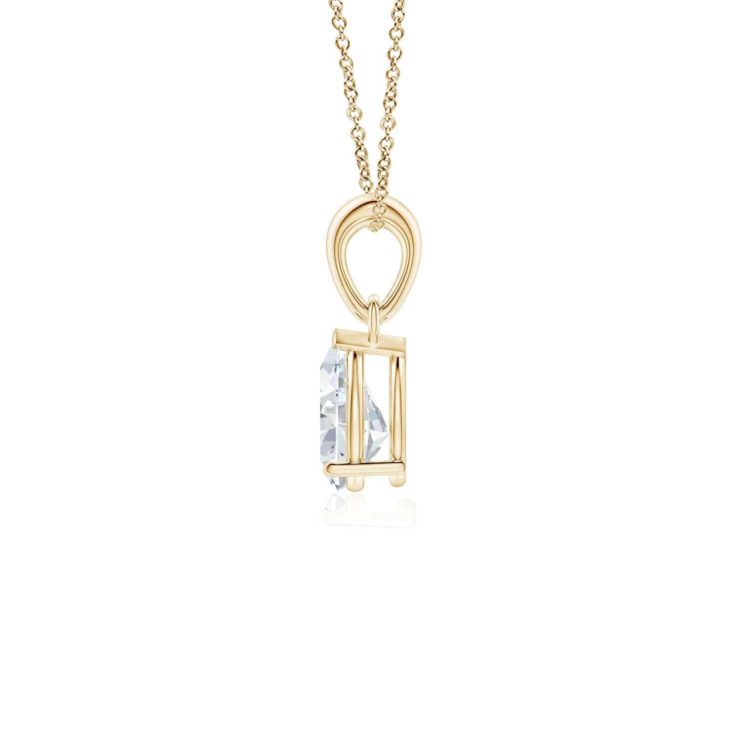 Pear Moissanite Solitaire Pendant Necklace