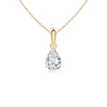 Pear Moissanite Solitaire Pendant Necklace