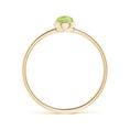 Pear Peridot Bezel Promise Ring – 1.6 mm