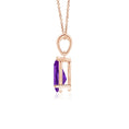 Pear-Shaped Amethyst Solitaire Pendant Necklace
