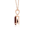 Pear-Shaped Garnet Solitaire Pendant Necklace