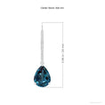 Pear-Shaped Lab-Grown Alexandrite Drop Earrings