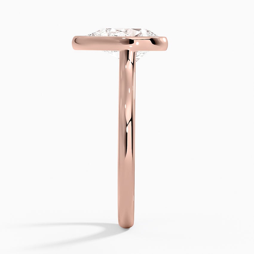 Pear Cut Bezel Moissanite Engagement Ring