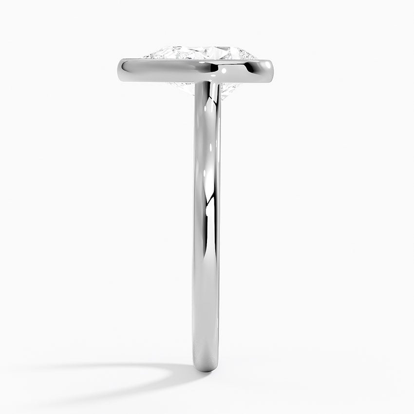 Pear Cut Bezel Moissanite Engagement Ring