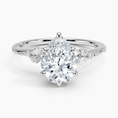 Pear Cut Floral-Inspired Engagement Ring