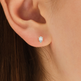 Load image into Gallery viewer, Pear Cut Moissanite Stud Earrings
