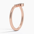 Load image into Gallery viewer, Pear and Round Moissanite Curved Wedding Band-1.5 mm

