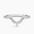 Load image into Gallery viewer, Pear and Round Moissanite Curved Wedding Band-1.5 mm
