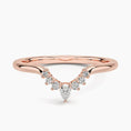 Load image into Gallery viewer, Pear and Round Moissanite Curved Wedding Band-1.5 mm
