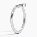 Load image into Gallery viewer, Pear and Round Moissanite Curved Wedding Band-1.5 mm
