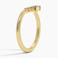 Load image into Gallery viewer, Pear and Round Moissanite Curved Wedding Band-1.5 mm
