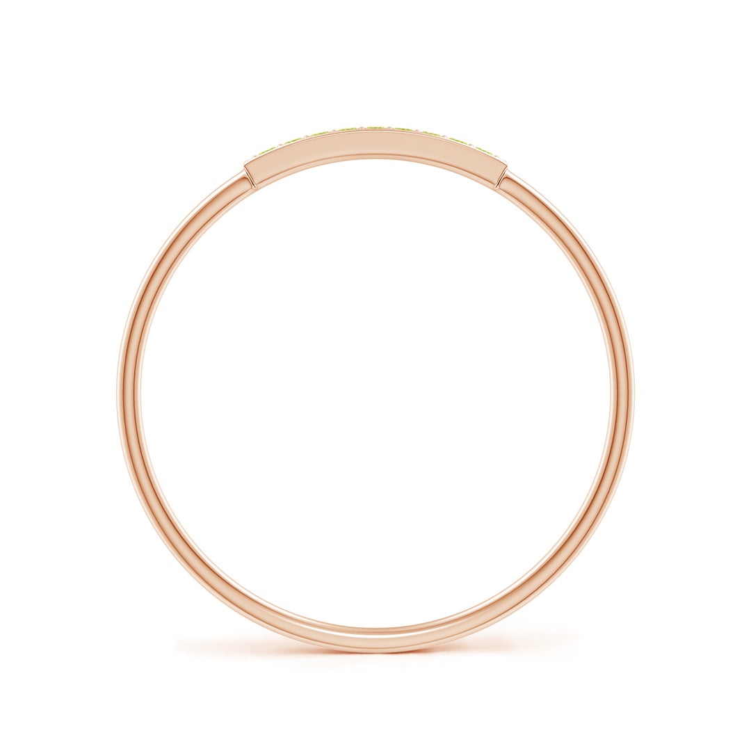 Peridot Pavé Bar Stackable Band – 1.2 mm
