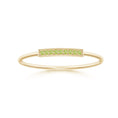 Peridot Pavé Bar Stackable Band – 1.2 mm