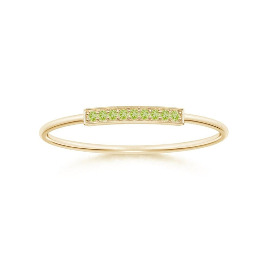 Peridot Pavé Bar Stackable Band – 1.2 mm