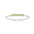 Peridot Pavé Bar Stackable Band – 1.2 mm