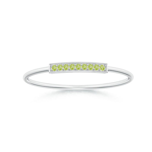 Peridot Pavé Bar Stackable Band – 1.2 mm