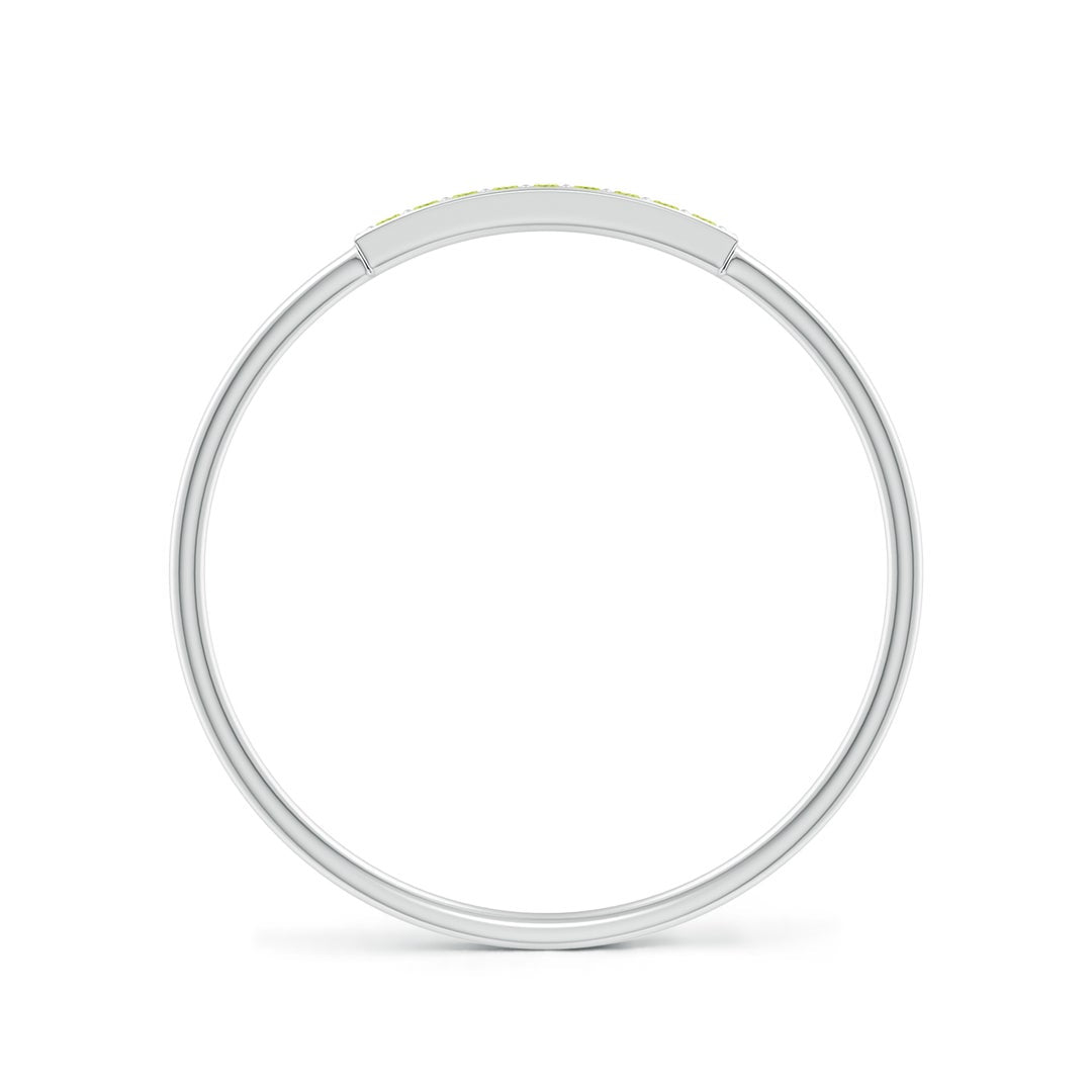 Peridot Pavé Bar Stackable Band – 1.2 mm