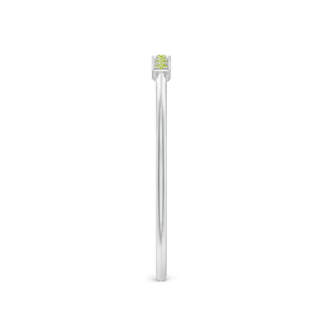 Peridot Pavé Bar Stackable Band – 1.2 mm